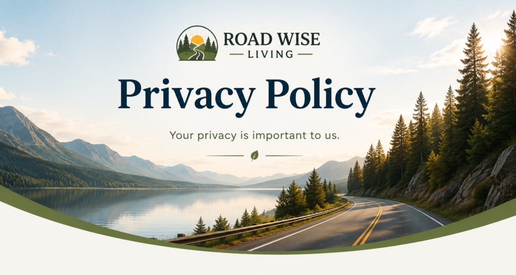 Privacy Policy Banner for Road Wise Living