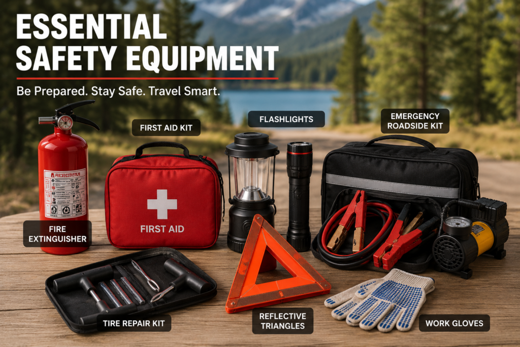 Essential Safety Equipment for SUV camping setup