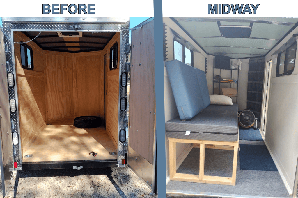 Cargo Trailer Build - Before and Midway Pictures